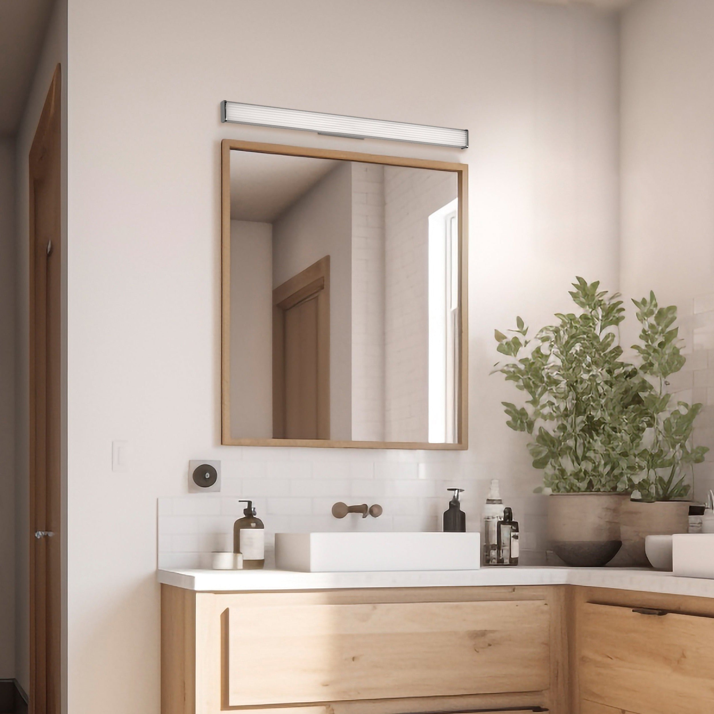 ACB Dune Aplique 16/3992-60 Opal/Cromo, LED 19W 1780lm, CRI90 I IP44, LED integrado, Kelvin 3000K-4000K Slide Switch A3992070C