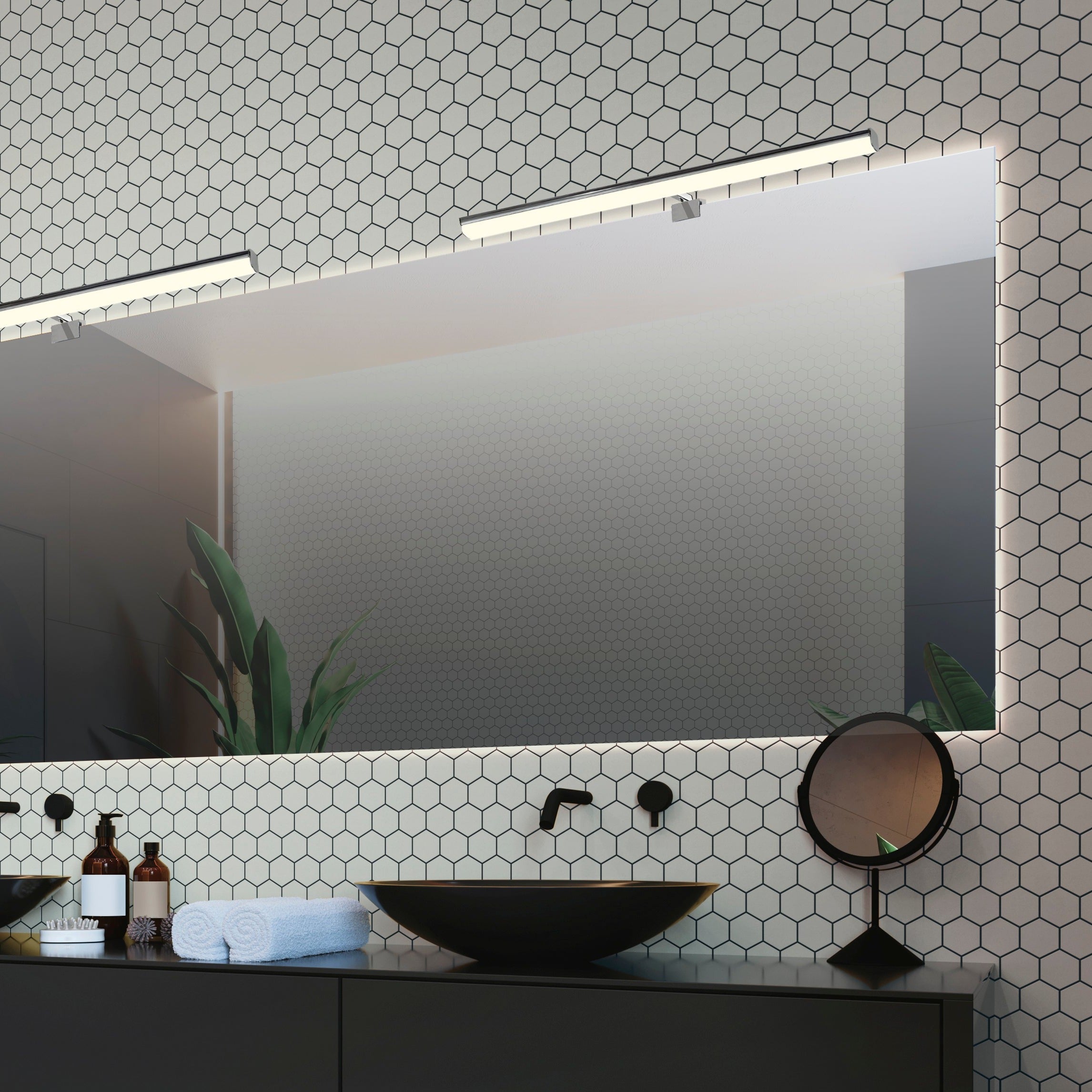 ACB Dustin Aplique 16/3561-50 Cromo, LED 10W 3000K 770lm, CRI90 I IP44, LED integrado, 3 fijaciones A3561100C