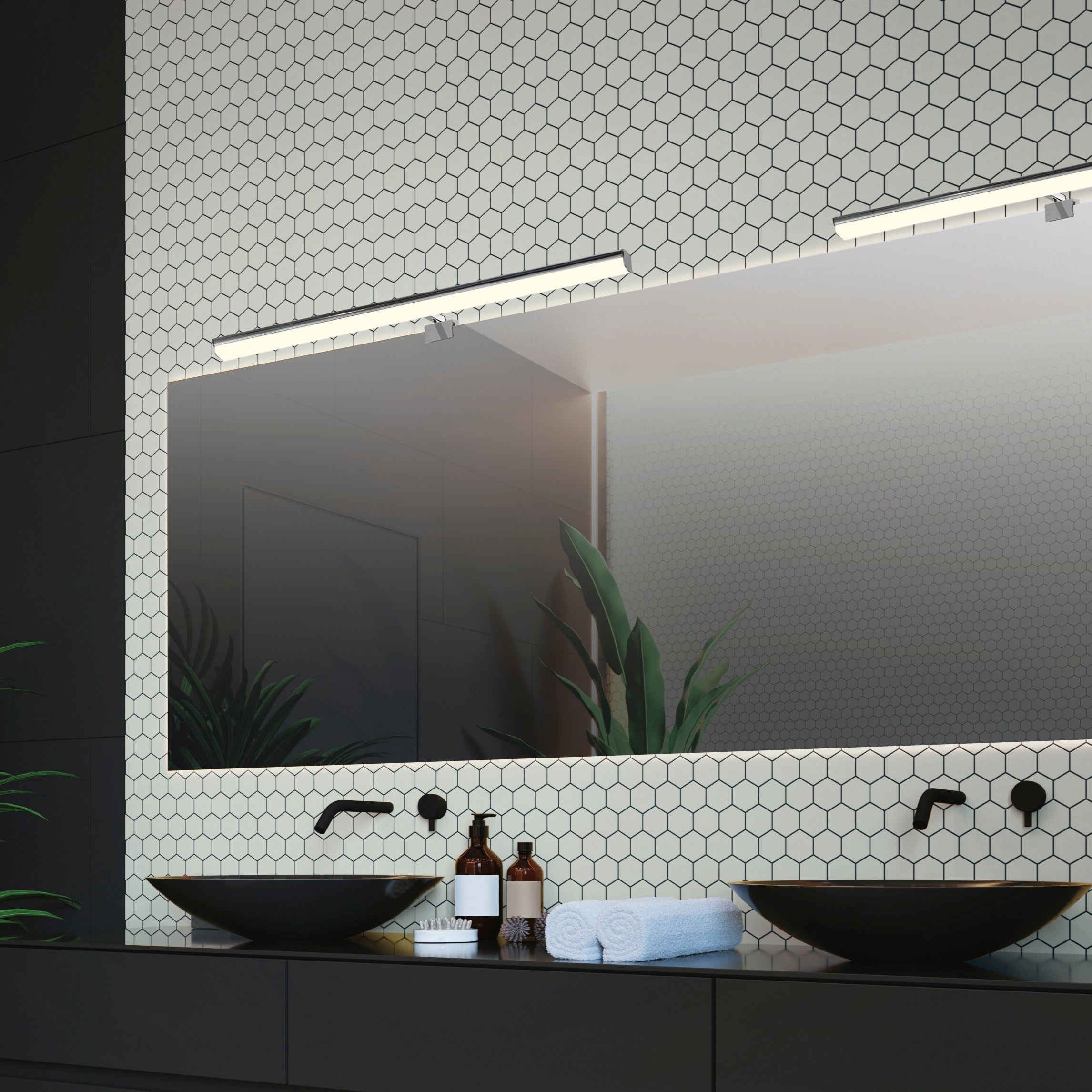 ACB Dustin Aplique 16/3561-80 Cromo, LED 15W 3000K 1200lm, CRI90 I IP44, LED integrado, 3 fijaciones A3561200C