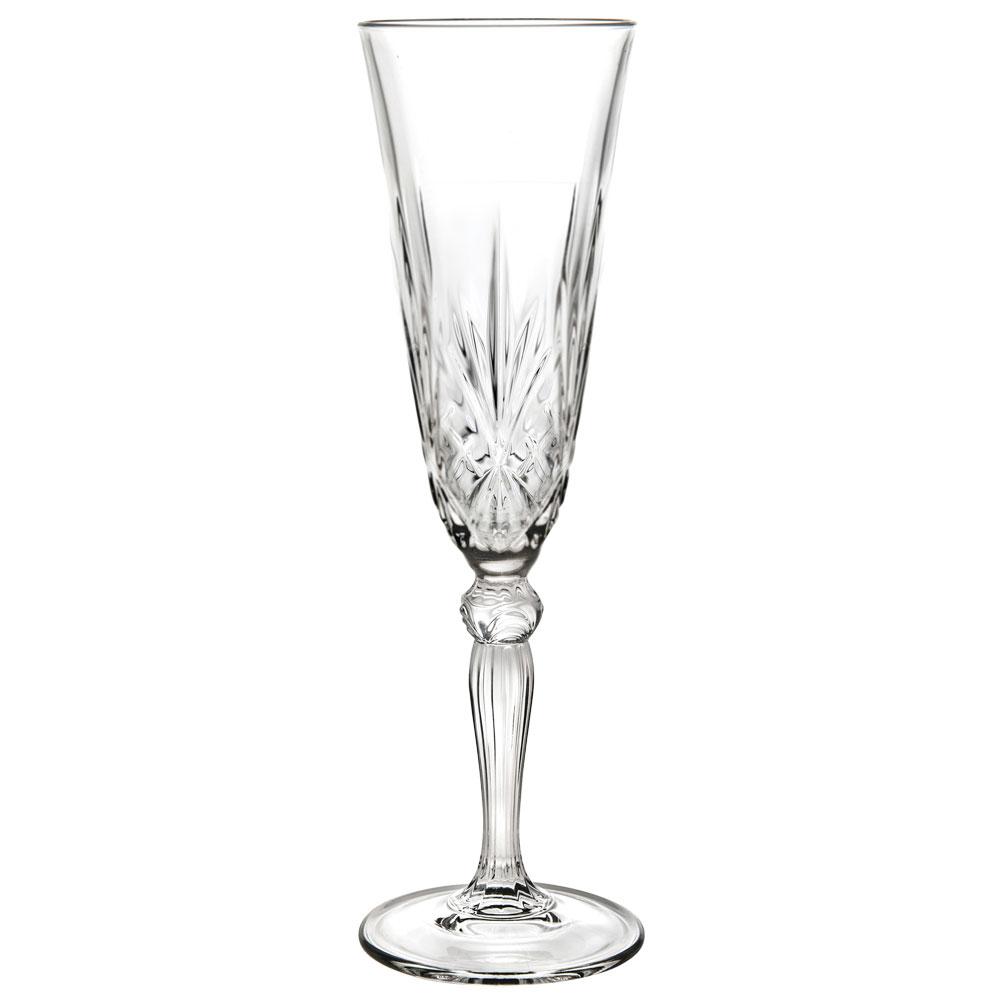 Rcr Cristalleria IT Copa Cava Melodia LUXION® Eco-Crystal Glass 160 ml Altura 222 mm - Juego de 6 Unidades