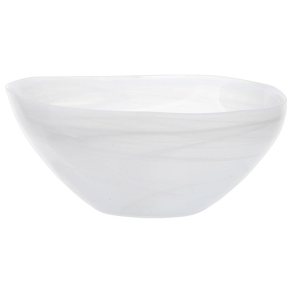 Avet Bol Blanco Colección White, Diámetro 25 cm, Altura 10,5 cm, Pack 6 Unidades, con efecto alabastro irregular.