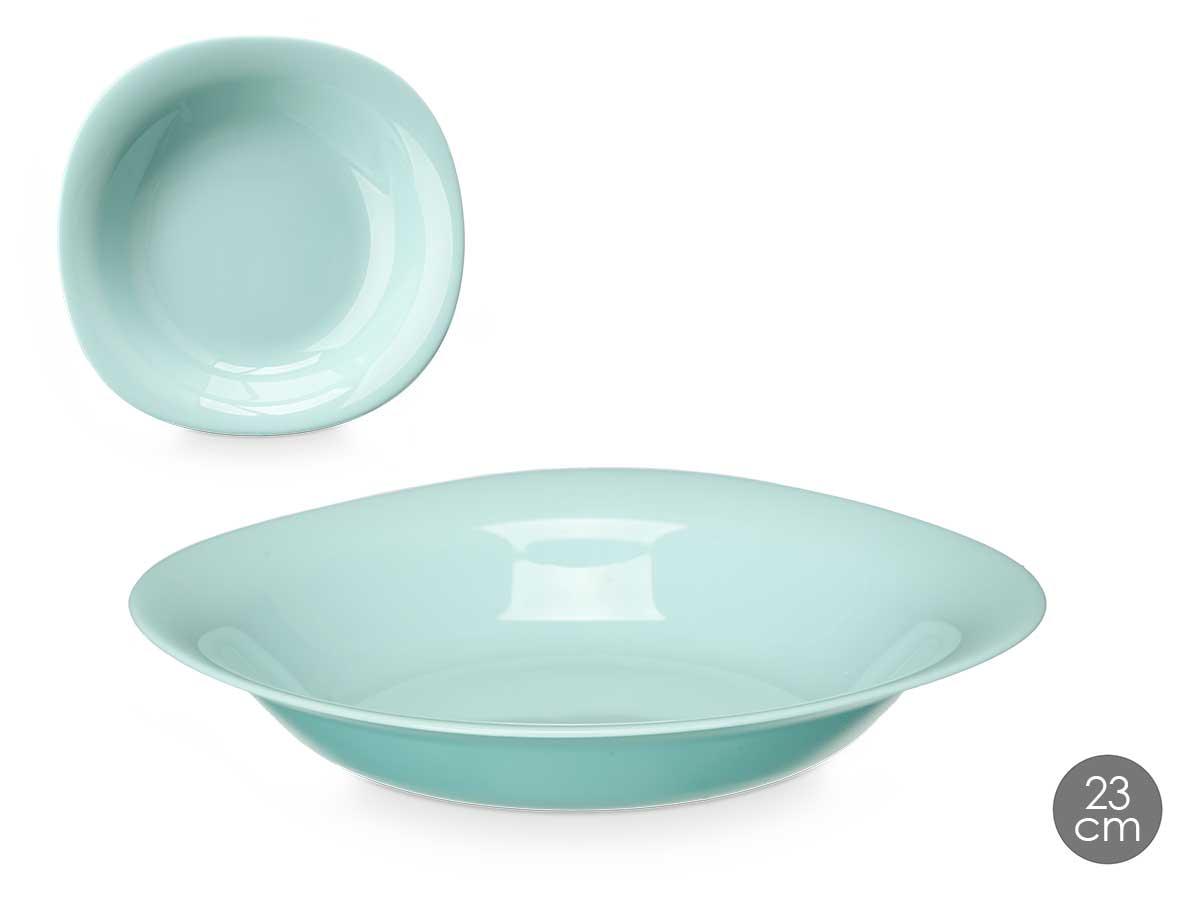 Vivalto Plato Hondo Cuadrado Opal Verde 23 cm (24 Unidades)