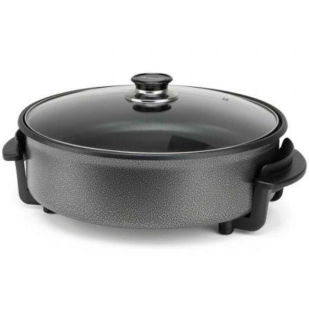 Orbegozo PZ 3670 Olla Eléctrica 1500W, 5L de Capacidad, 36cm Diámetro, Superficie Antiadherente, Termostato Regulable y Tapa de Cristal