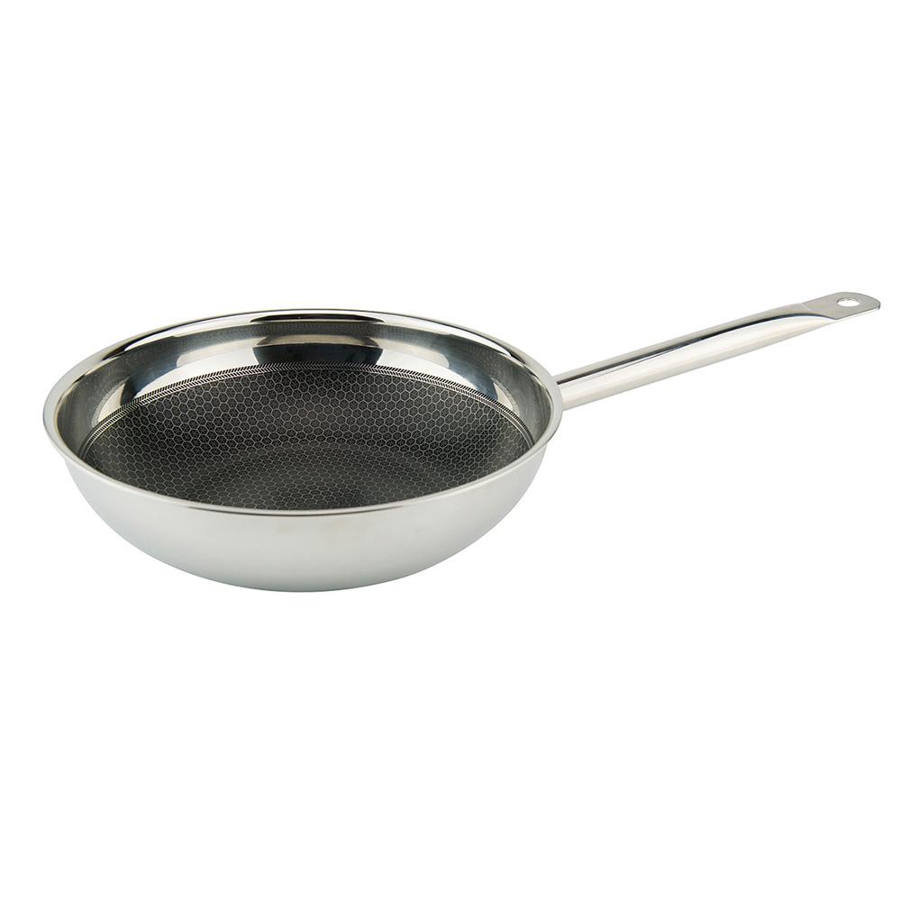 1946 Wok Profesional Inducción Acero Inoxidable 18/10 3 Capas 28 cm Pack 4 Unidades para Todo tipo de Cocinas