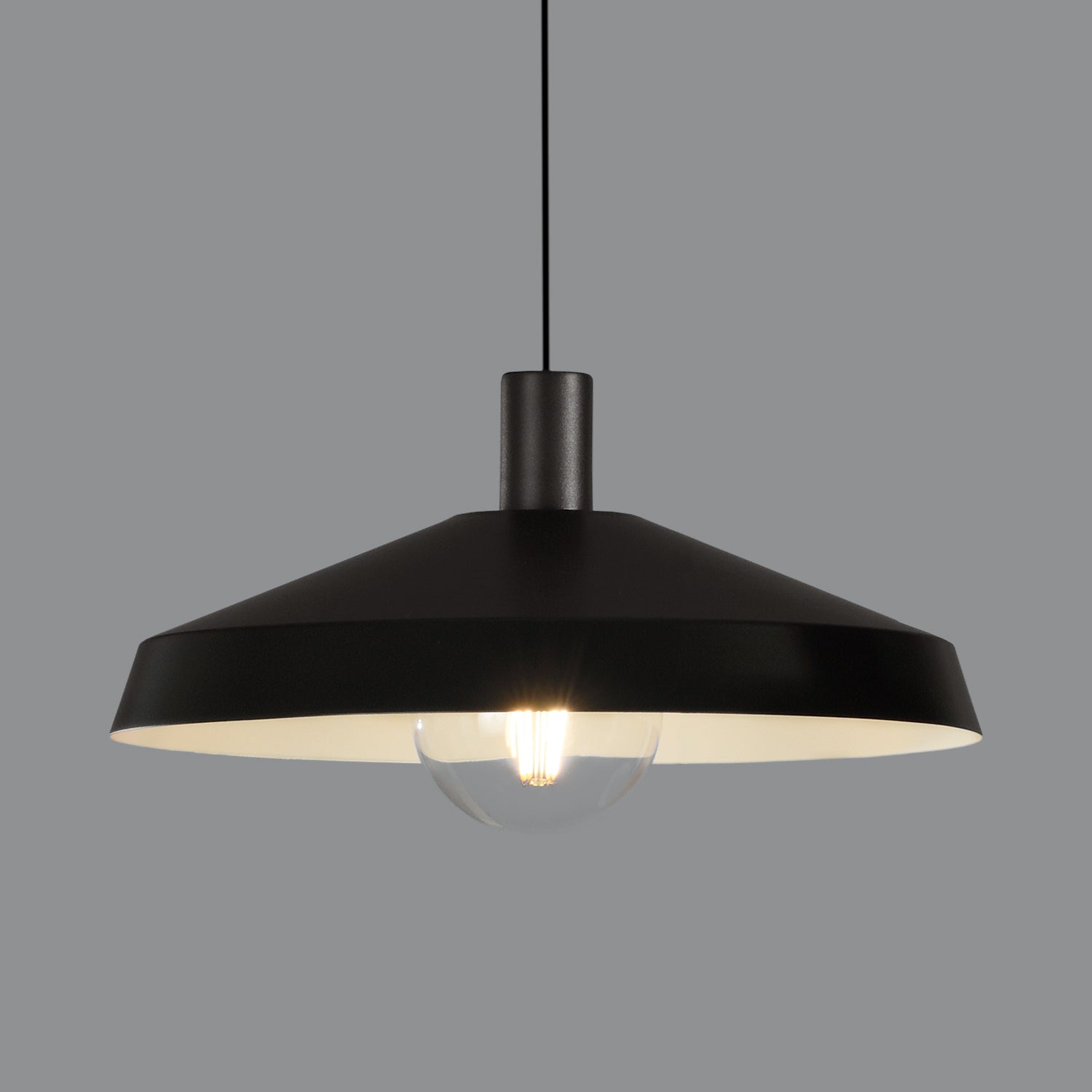 ACB Evelyn Lámpara de techo colgante 3906/45 Negro, Kit Negro Text., LED E27 15W, C3906082N