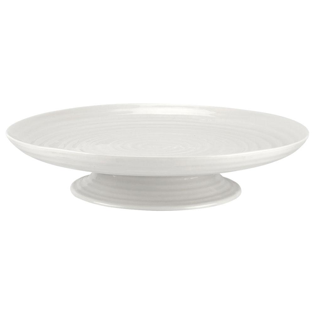 Portmeirion Pastelera con Pie Sophie Conran Diámetro 32 cm Altura 6 cm - Apto Horno hasta 200ºC, Lavavajillas, Microondas, Congelador