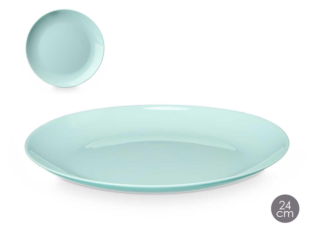 Vivalto Plato Llano Redondo Opal Verde 24 cm (24 Unidades)