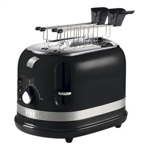 Ariete 149/02 Tostador Moderna 2 Ranuras, Negro, con Pinzas y Función de Expulsión Automática