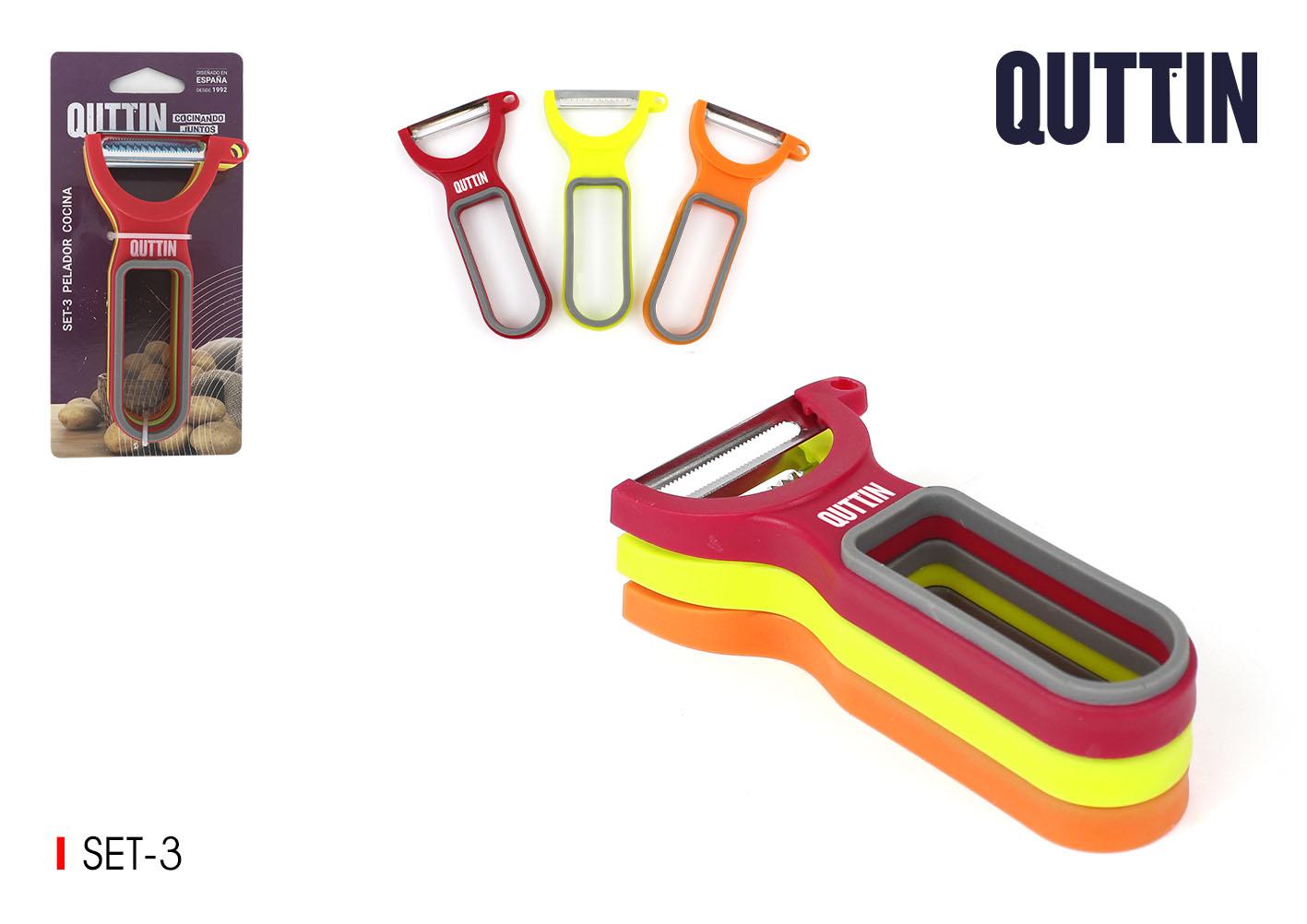 Quttin Set de 3 Peladores de Cocina (12 Unidades)