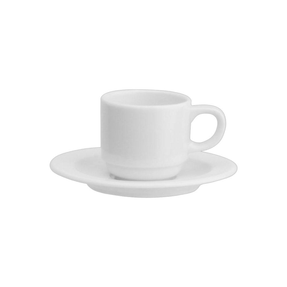 Avet Taza Café con Plato de Porcelana 100 ml Colección Rim Set de 6 unidades