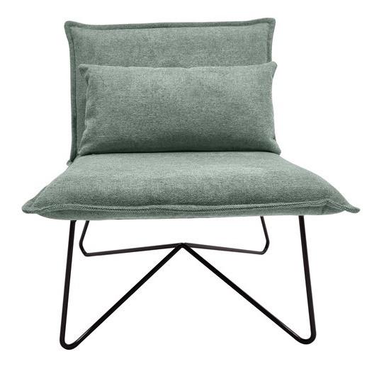 DKD Home Decor Sillón Urban Negro Poliéster Metal 78 x 75 x 66 cm Con Cojín Desmontable