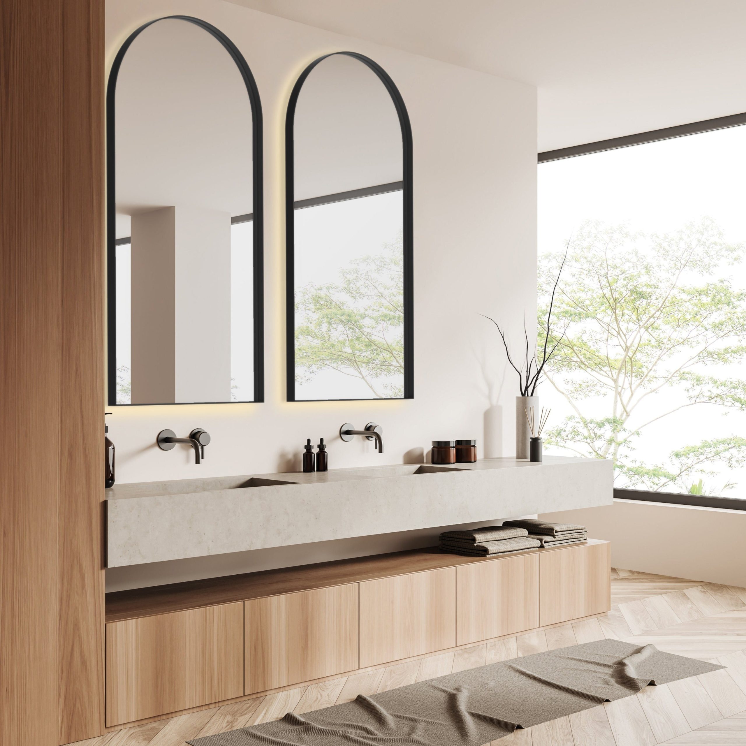 ACB Giorgia Espejo 120x60cm negro LED A3994000N