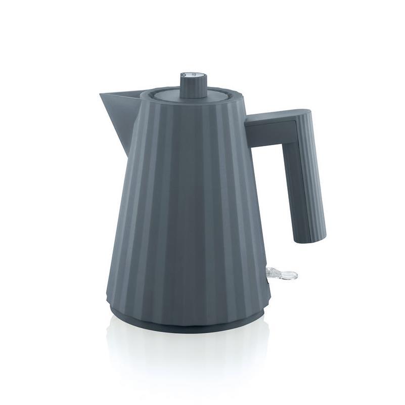 Alessi MDL06/1 G Hervidor Eléctrico Plissé Pequeño 1 Litro Gris