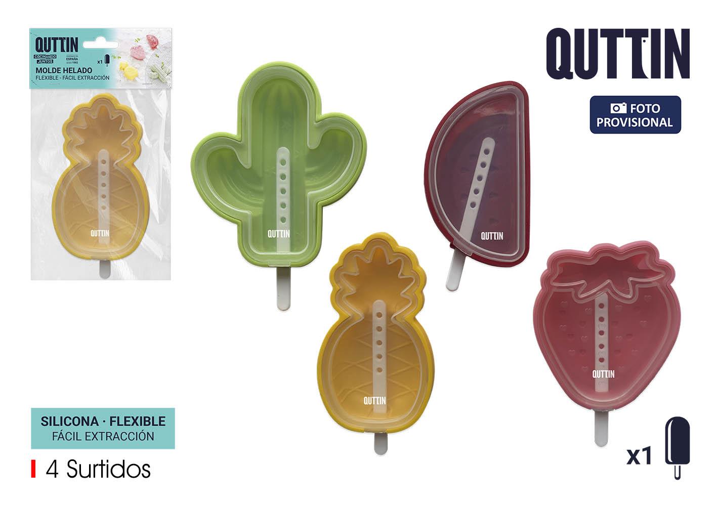 Quttin Molde de Helado Individual Silicona con Forma de Frutas (36 Unidades)
