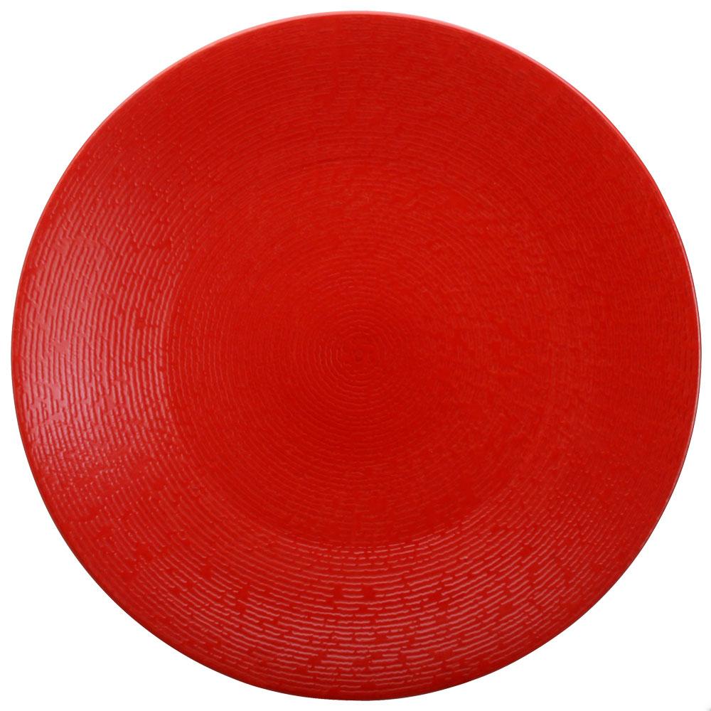 Avet Fuente Redonda Artist Red para Servir y Presentar Alimentos - Plato de Presentación de Ø31,3 cm y Altura 2,8 cm