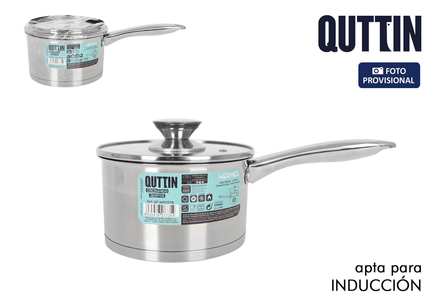 Hermes Cazo de Acero Inoxidable de 16 cm (1.8 L) para Inducción (8 Unidades)