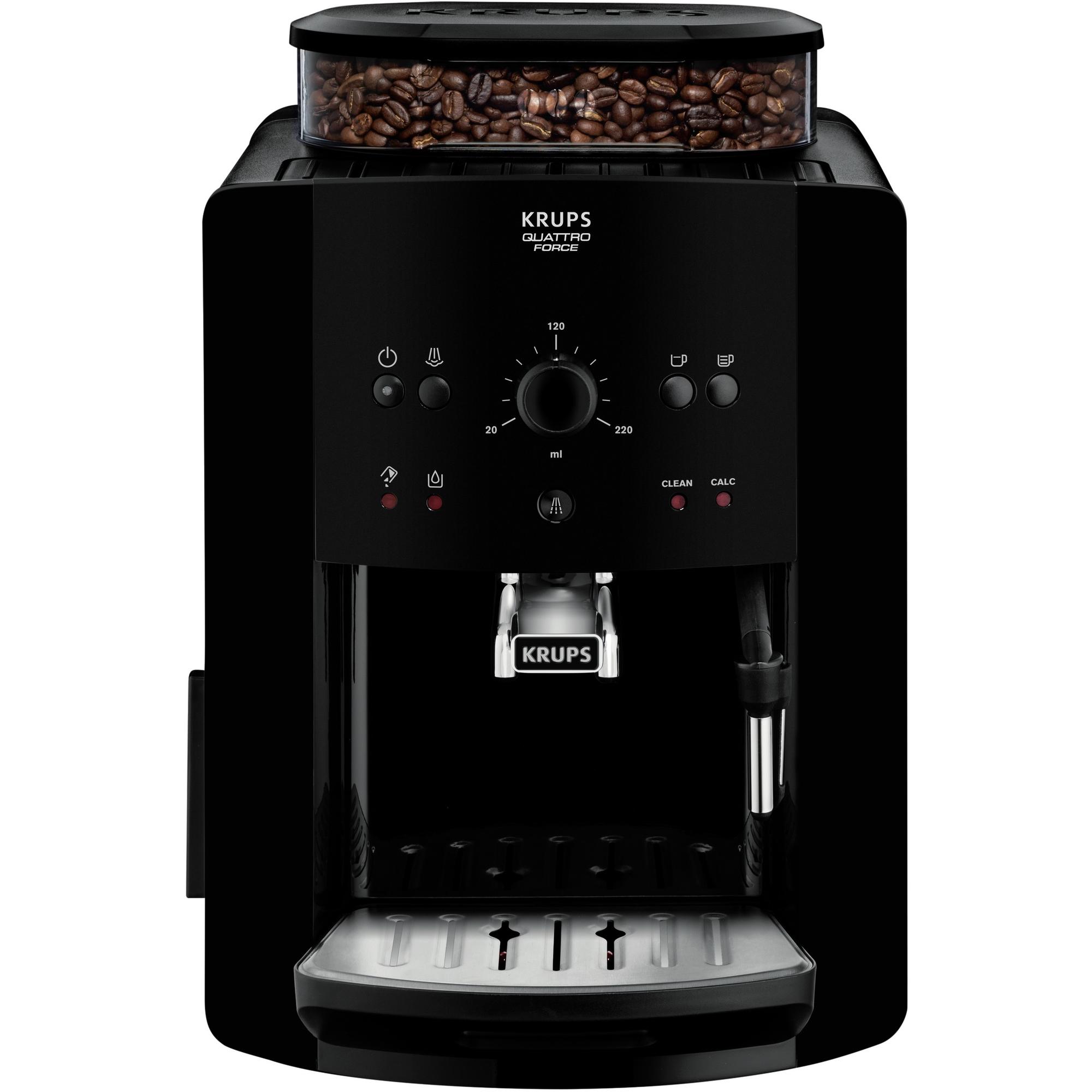Krups EA8110 Cafetera Espresso Automática Arabica Quattro Force 15 Bares con Molinillo Integrado 1.7L Negra