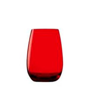SUMMA Andia Vaso Rojo 12 cm 47 cl - Colección Andia, Vidrio Cristalino (6 Unidades)