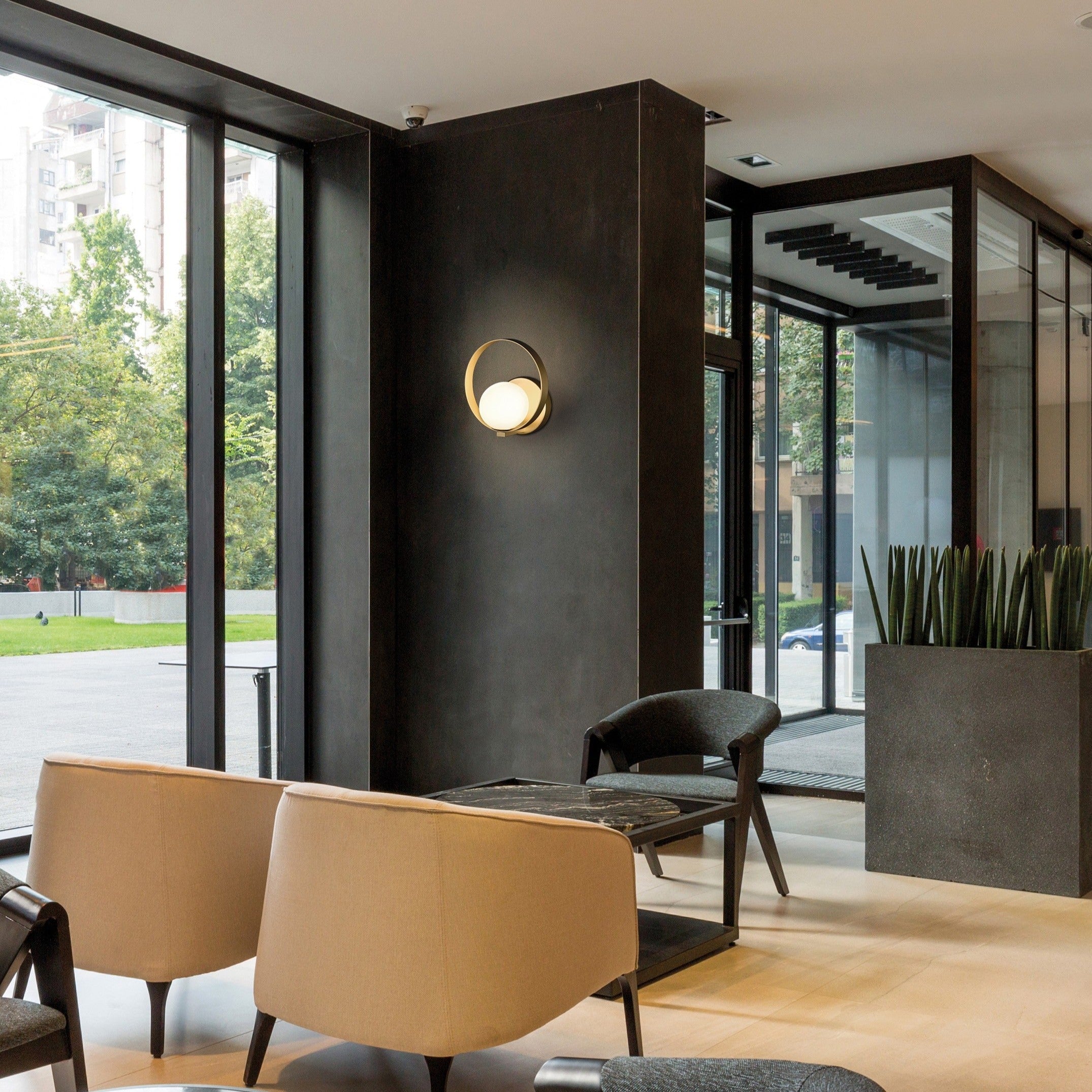 ACB Halo Aplique 16/3815 Oro Tecnico/Opal, LED 5W 370lm, CRI90 , LED integrado, Kelvin 2700K-3000K Slide Switch A3815170O