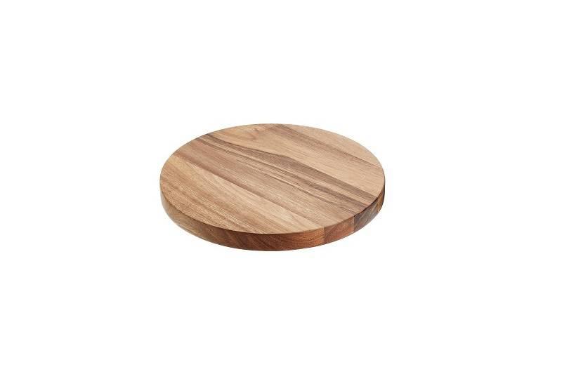 Leone Tabla Redonda de Madera de acadia, Diámetro 38 cm, Altura 2 cm