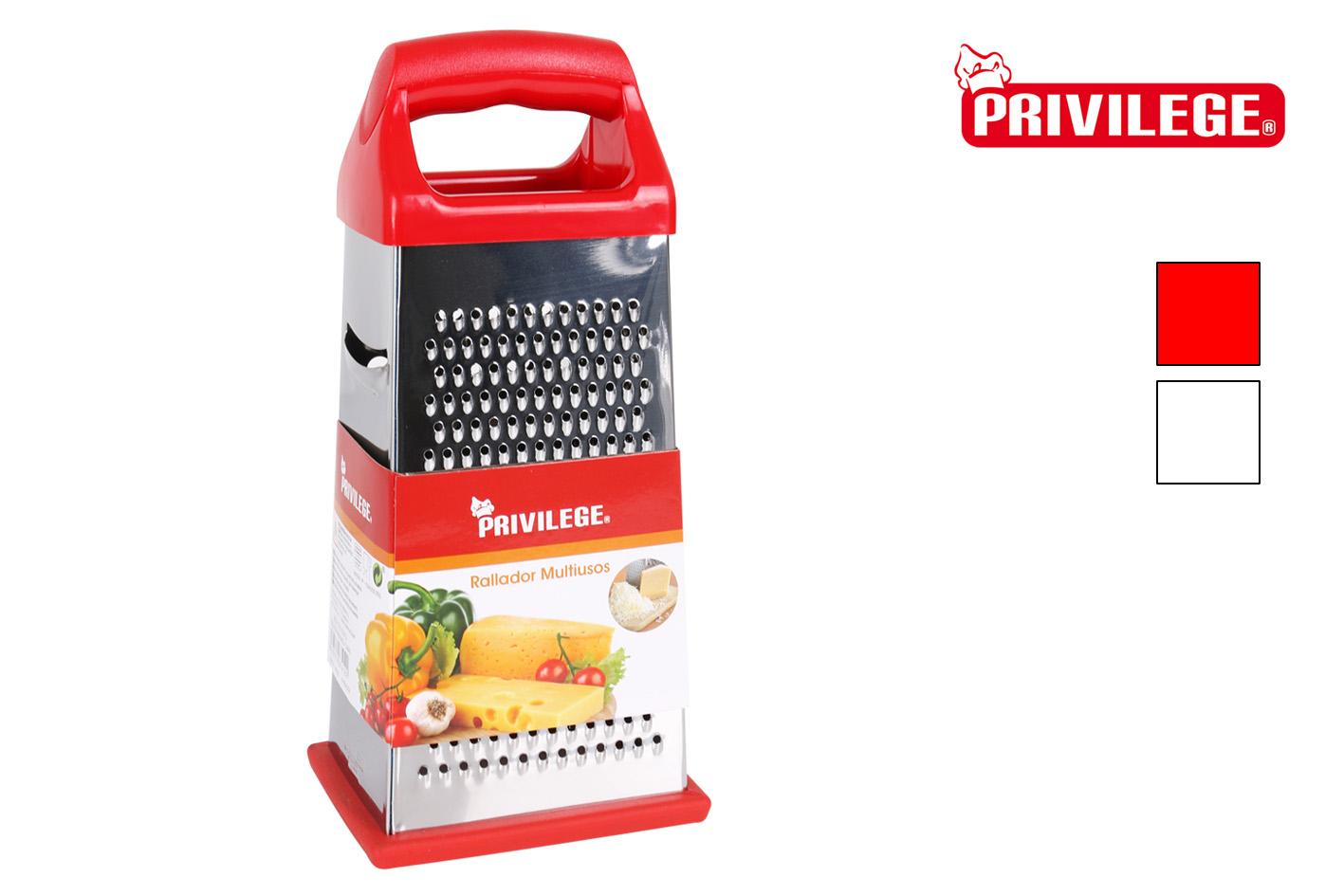Privilege Rallador Multiusos 4 Caras, 72 Funciones, 8.4 x 24.2 x 11 cm (12 Unidades)