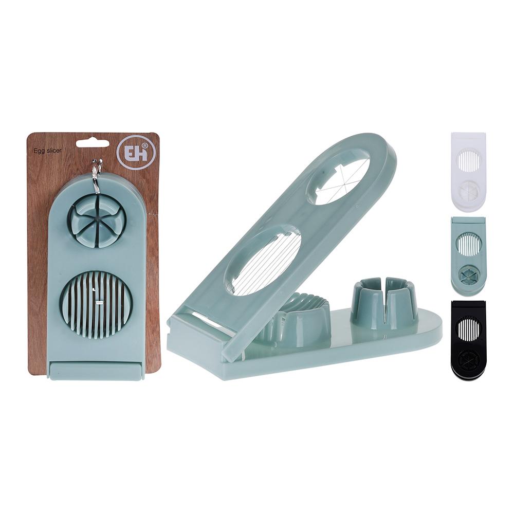 Excellent Houseware Cortador de huevos 2 funciones 21cm plástico ABS colores surtidos