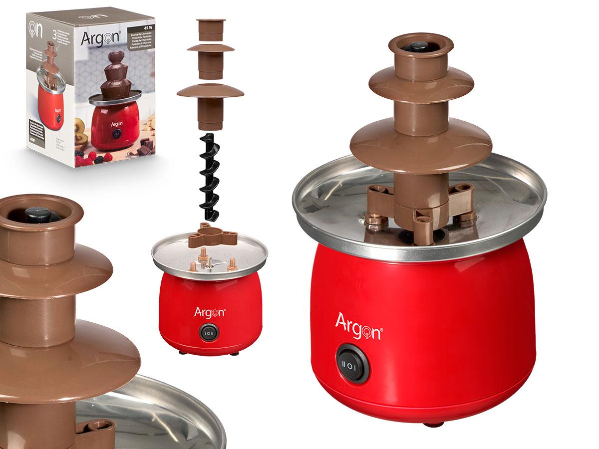 Argon Fuente de Chocolate Roja 45W 15x22x15 cm (6 Unidades)