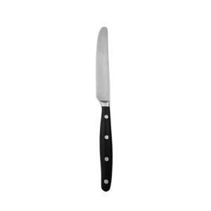 SUMMA Rivet Cuchillo Mesa 240 mm - Acero Inoxidable 18/10, Plata - Negro, Colección Rivet (12 Unidades)