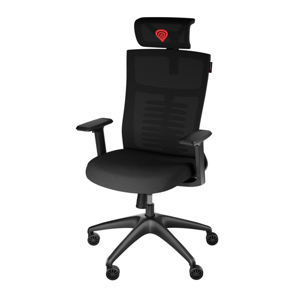 GENESIS Astat 200 Silla Gaming PC Ergonómica con Asiento de Malla Transpirable Negra, Reposabrazos 3D y Soporte Lumbar hasta 120kg