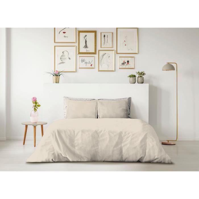 Lovely Home LOV3701393712774 Juego Nórdico 240x260 cm 100% Algodón Beige Crema