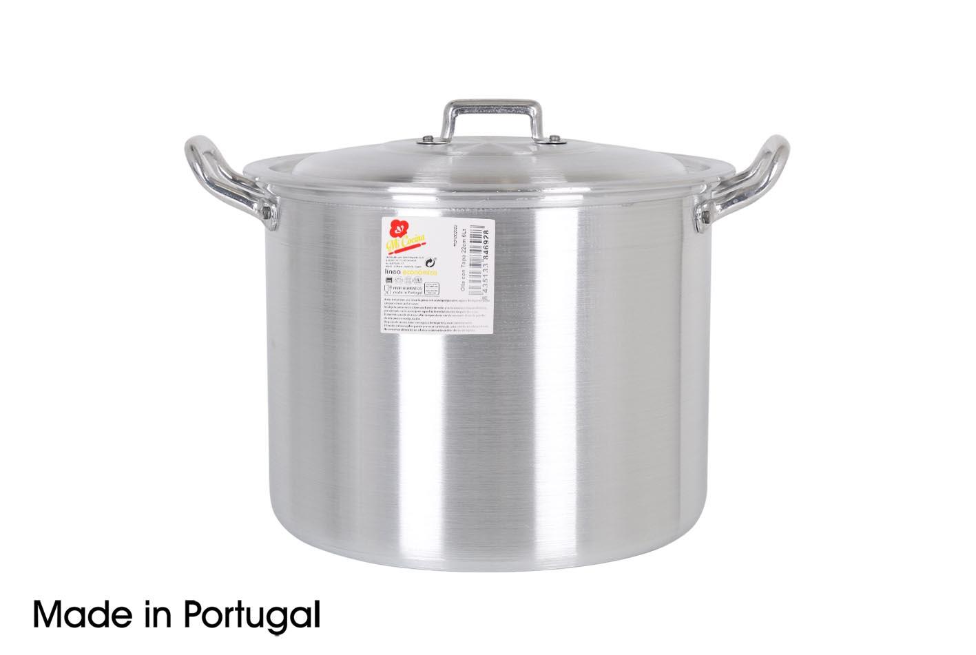 Mi Cocina Olla con Tapa de Aluminio 22 cm 6 Litros (8 Unidades)