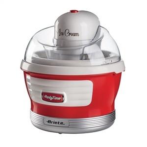 Ariete 643/00 Heladera Eléctrica Party Time Roja, Diseño Exclusivo, 1.5L, Hace Helados en 30 Minutos