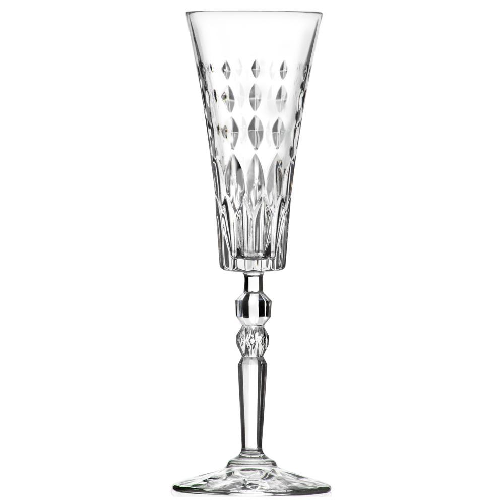 Rcr Cristalleria IT Copa de Cava Marilyn de Cristal Ecológico LUXION 170 ml, altura 244 mm, diámetro 76 mm - Pack de 6 unidades