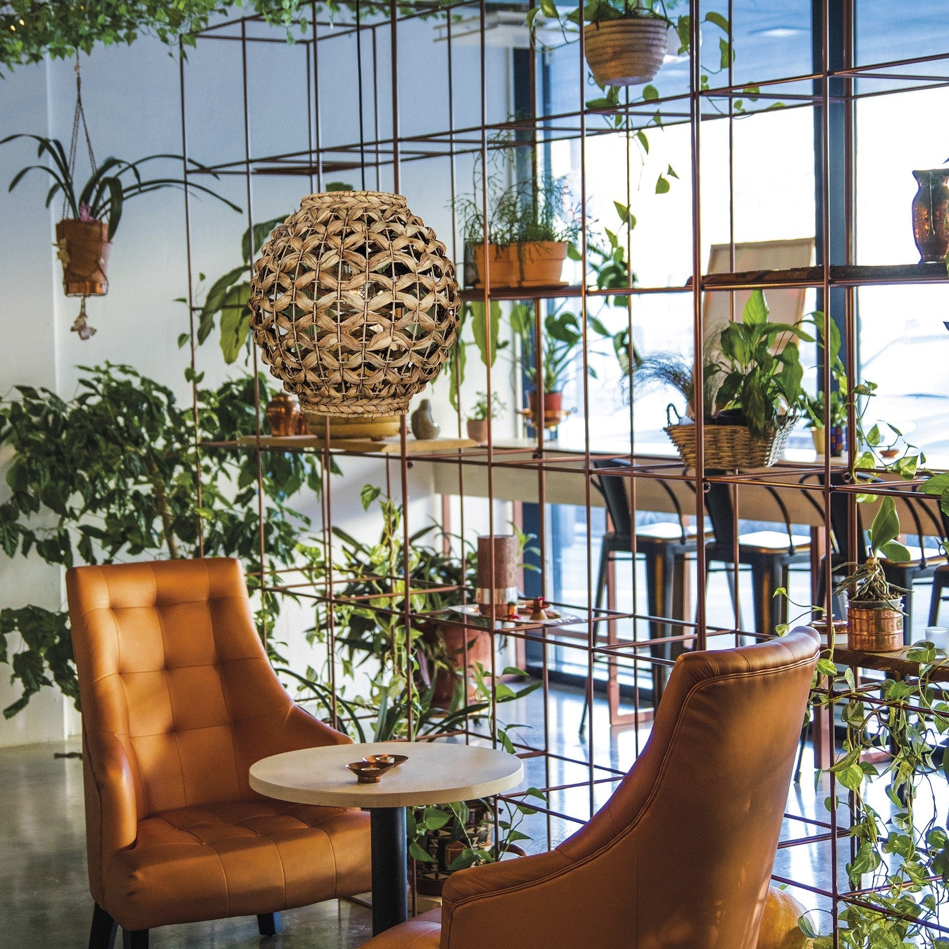 ACB Lennis Lámpara de techo colgante 3928/30 Fibra Natural, Kit Blan. Text., LED E27 15W, C3928081NA