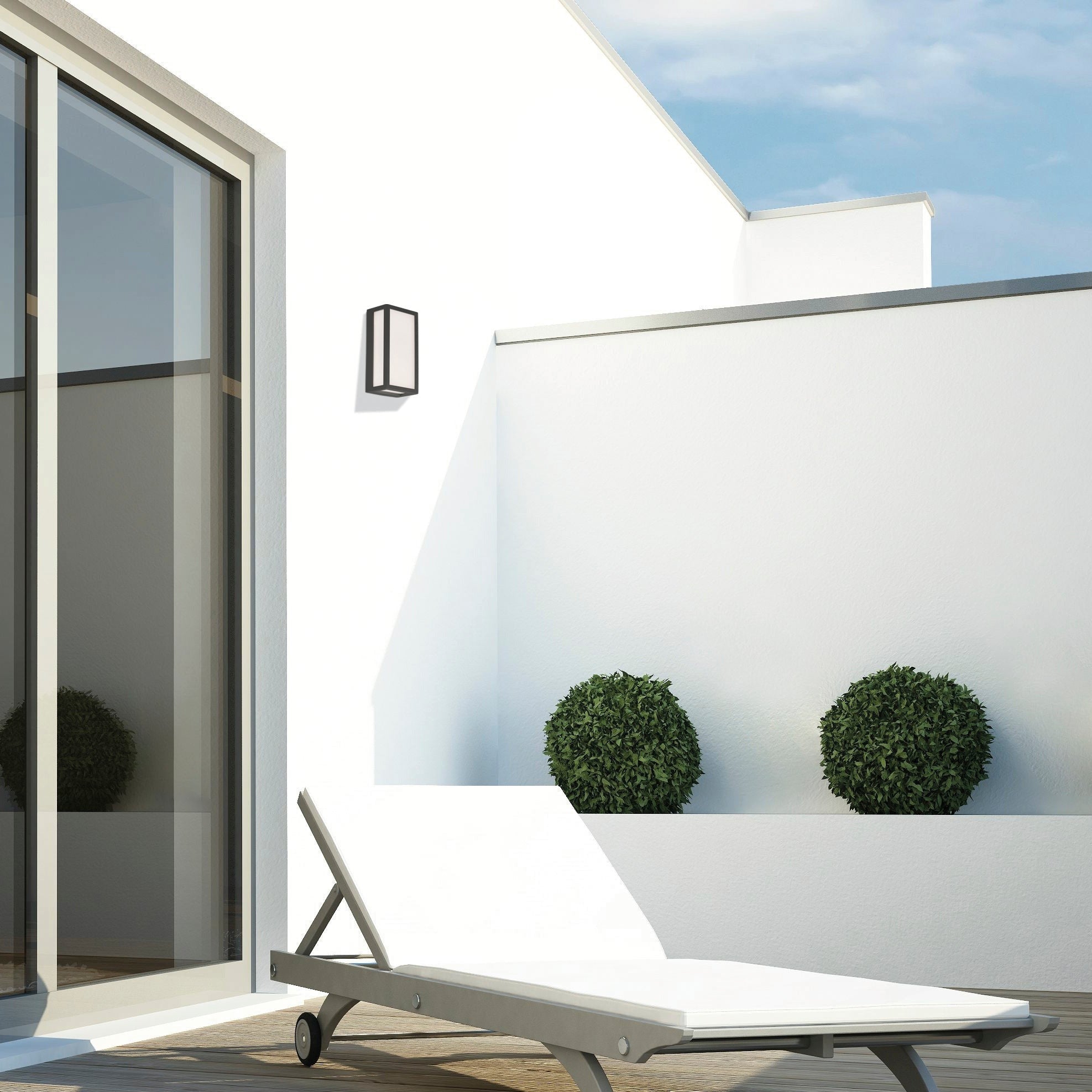 ACB Liam Aplique 16/2084 Antracita Texturado, LED 10W 3000K 550lm, CRI90 IP65, LED integrado A2084000GR