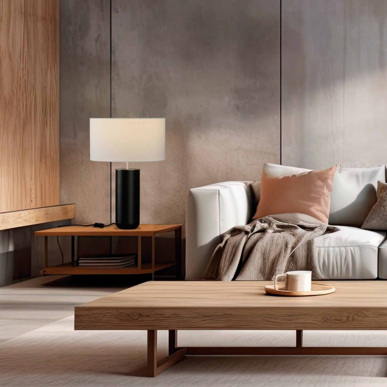 ACB Lindana Sobremesa 8194 Negro/Oro Técnico, LED E27 15W, I, Con interruptor S8194N