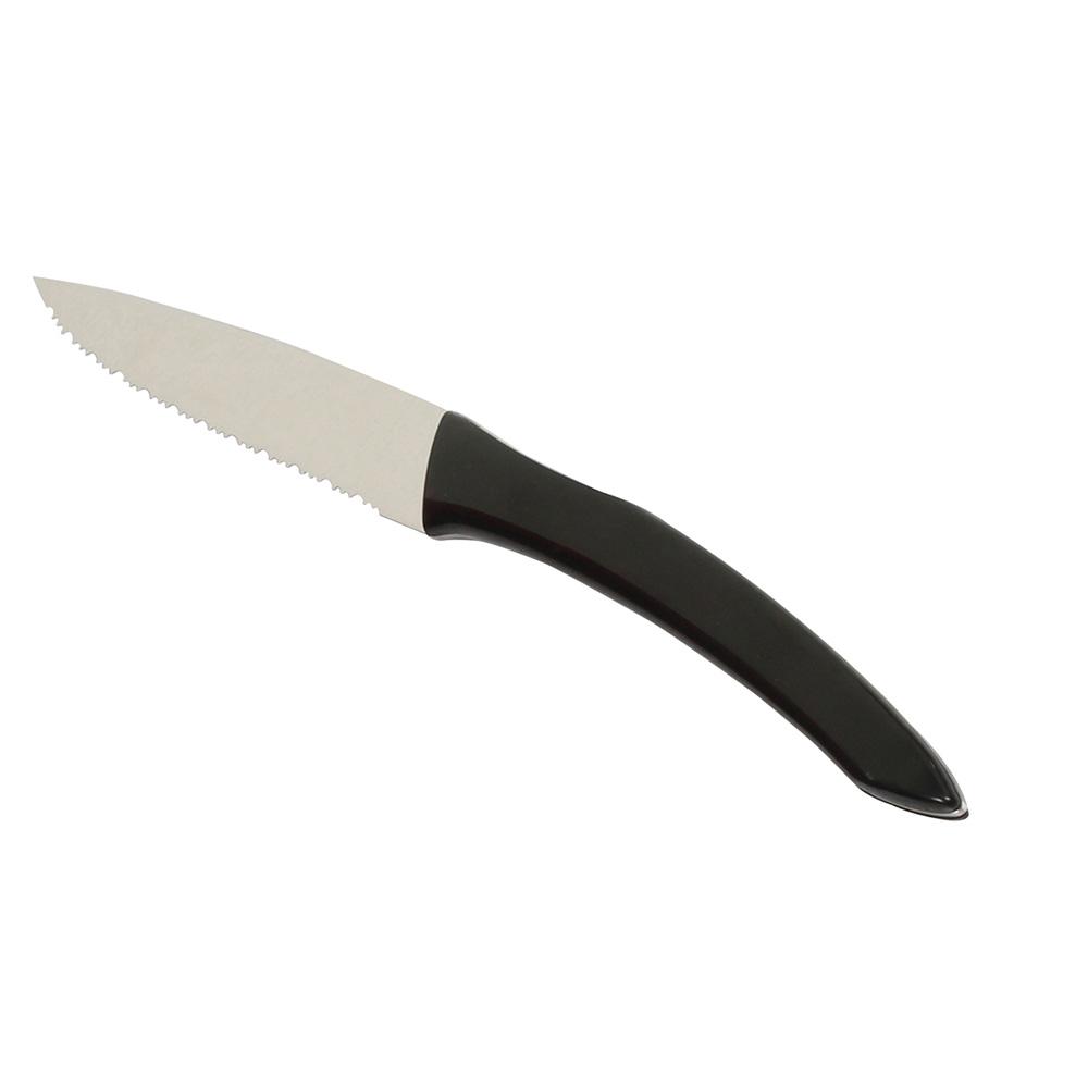 Abert Cuchillo Carne Dentado para Pizza & Steaks, Acero Inoxidable/ABS, Apto Lavavajillas, Set 12 Piezas, L.23,2 cm