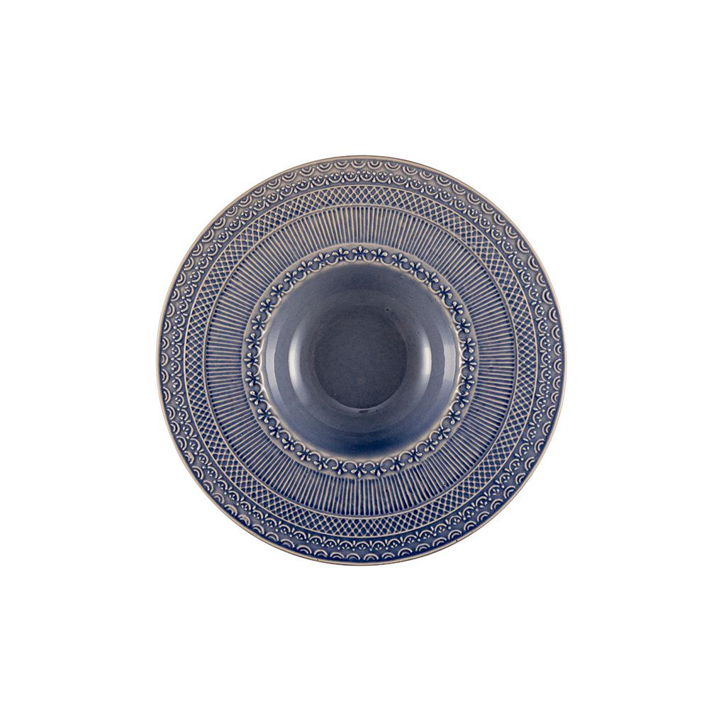 Le coq Plato de Pasta de Gres 27 cm, Set de 6 Unidades, Colección Skalistos, apto lavavajillas y microondas