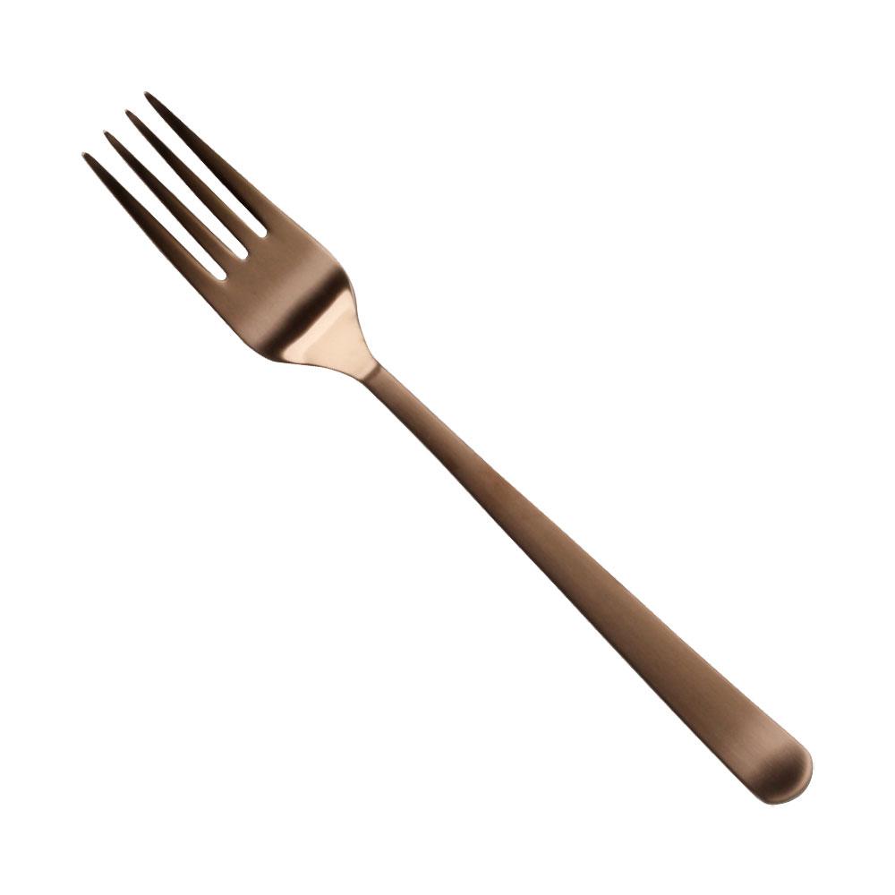 Herdmar Tenedor de Mesa Mate Cobre Colección Oslo Cobre 12 Unidades 20,7 cm