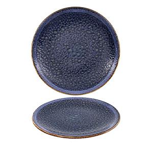 SUMMA Plato Llano Moon Blue 28.5 cm - Colección MOON, Azul, Vitro Porcelana (6 Unidades)