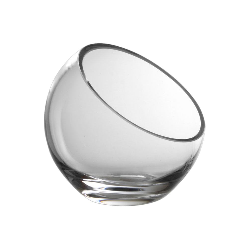 Avet Bol Inclinado de Cristal Soplado - Set de 4 Unidades - Ø 9,7 cm x 9,3 cm Alto