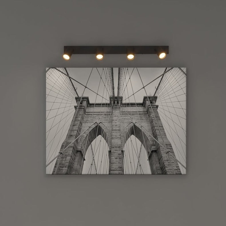 ACB Modrian Plafón 3951/R4 Negro, LED GU10 4x8W, , Orientable P3951480N