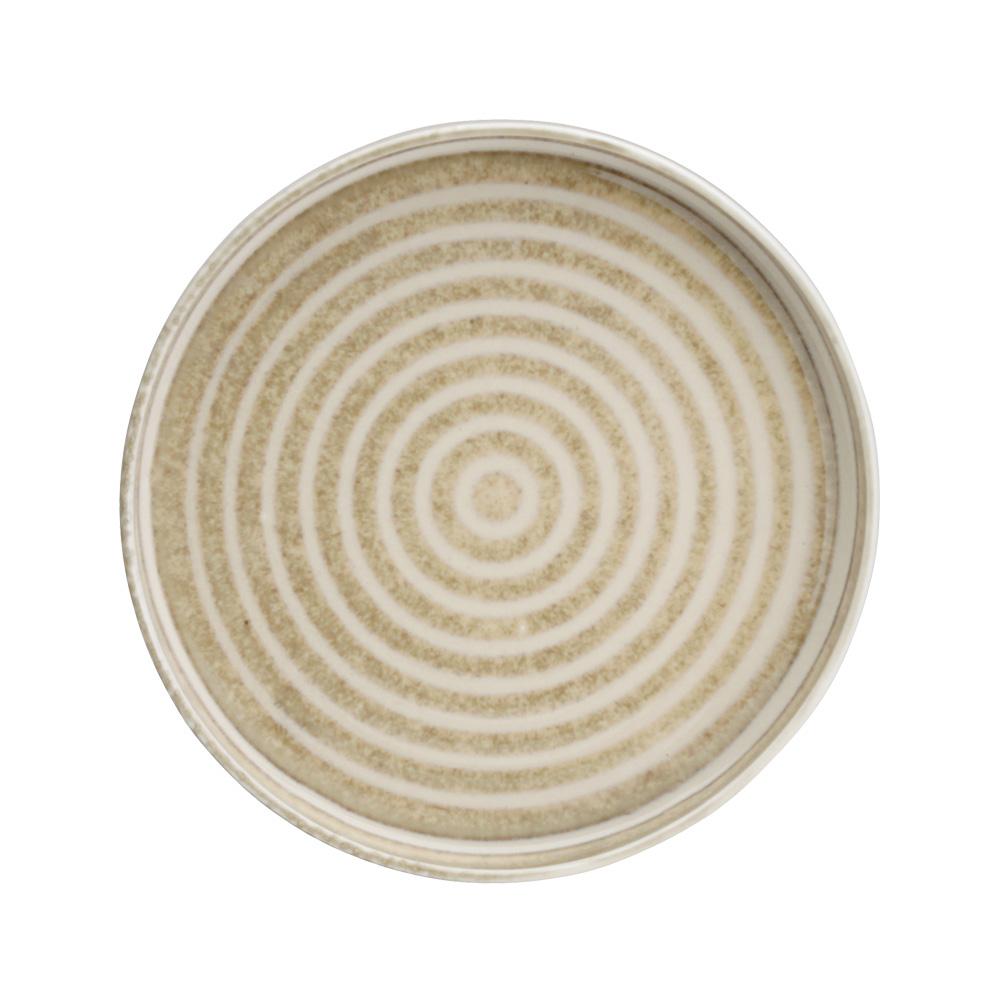 Avet Plato Postre Colección Silo Marrón Arena 19 cm Pack de 3 Unidades. Apto Lavavajillas y Microondas.