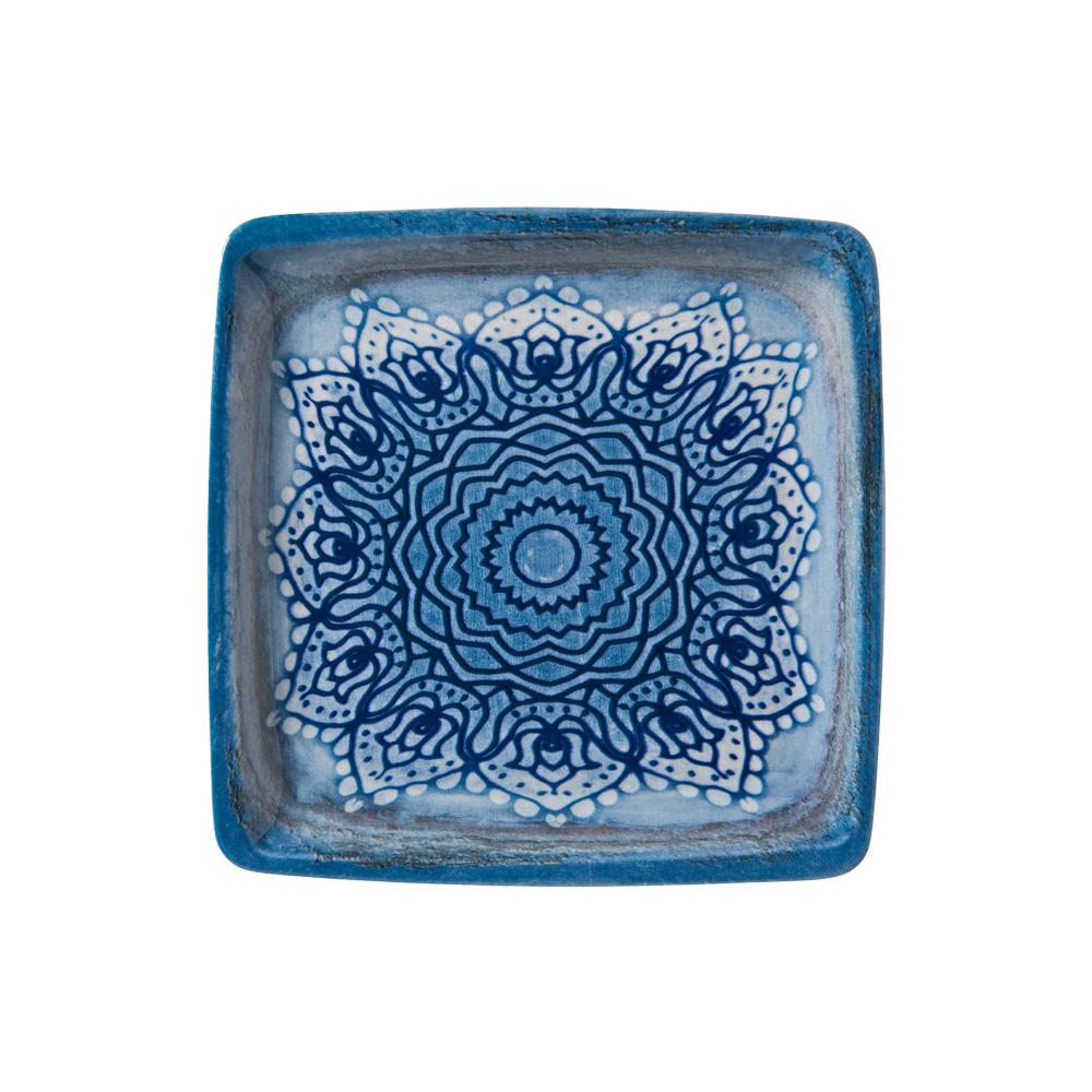 Avet Plato Postre 17x17 cm. Colección Blue Voyage Serie ORLANDO. Pack de 12 Unidades.