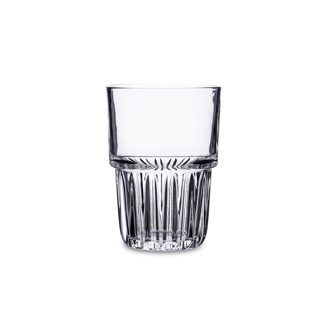 Quid Vaso Bajo Vidrio Cubik 31 cL Transparente, Pack de 24 Unidades
