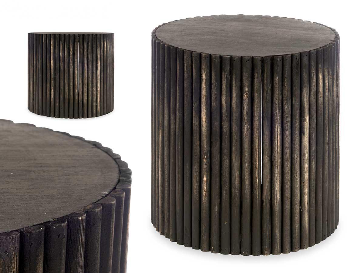 Giftdecor Mesa de Centro de Madera en Negro 47x44x47 cm