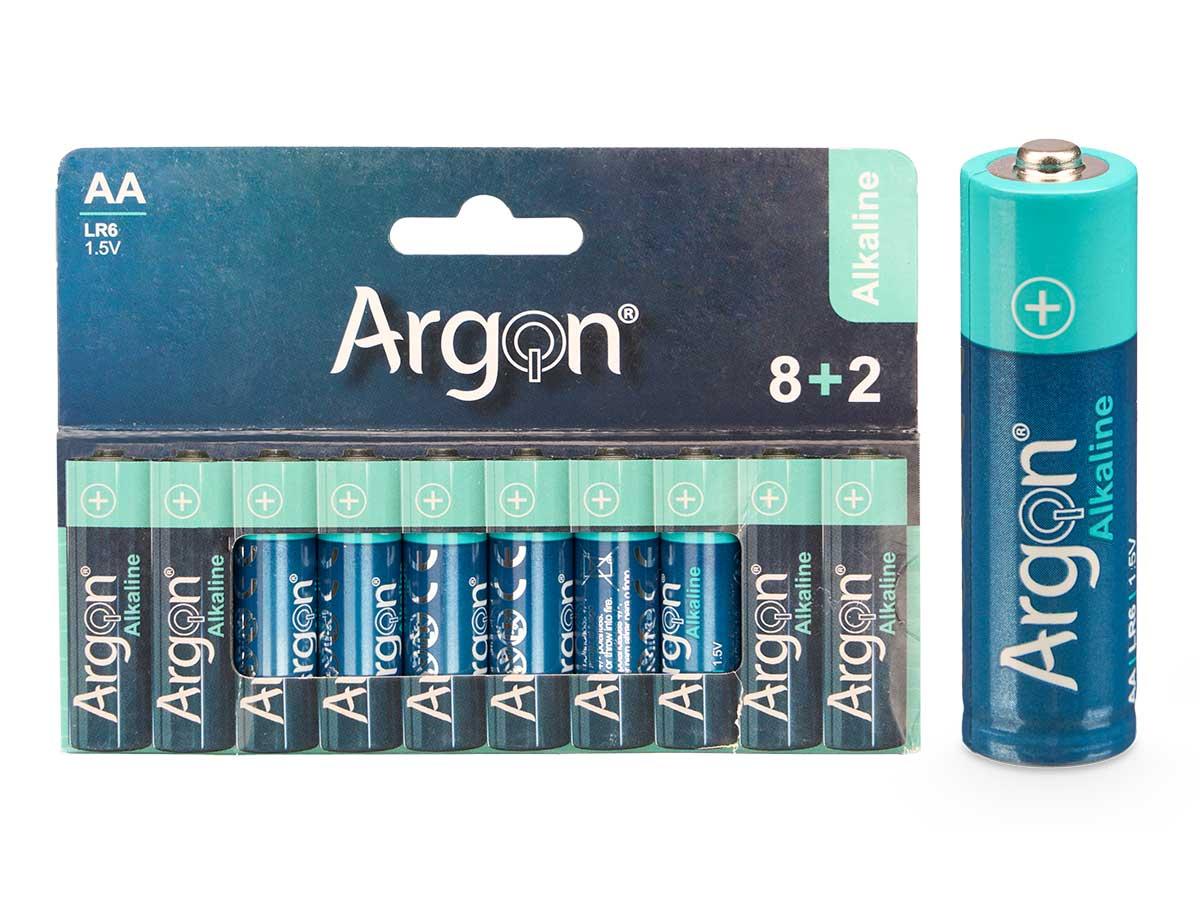 Argon Pila Alcalina LR6 AA Pack 10, 1.5V, Sin Mercurio ni Cadmio (30 Unidades)