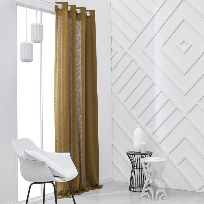 Today TOD1694780766126 Cortina con ojales 100% Algodón 140x240cm Bronce