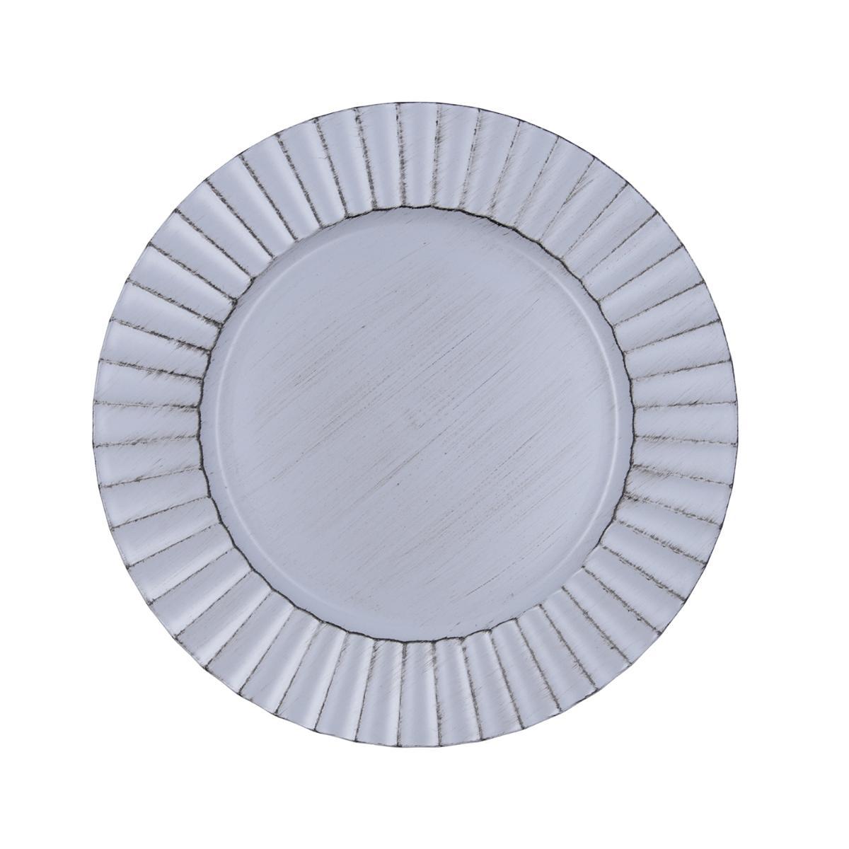 Quid Bajoplato Polipropileno Habitat Gris 33 cm (12 Unidades) | Apilable, no apto uso alimentario