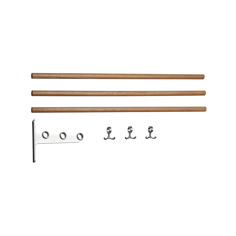 Estante sombrerero o zapatero adicional Nostalgi Roble, soportes aluminio